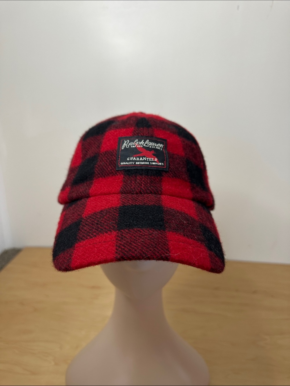 Ralph Lauren Red & Black Plaid Baseball Cap